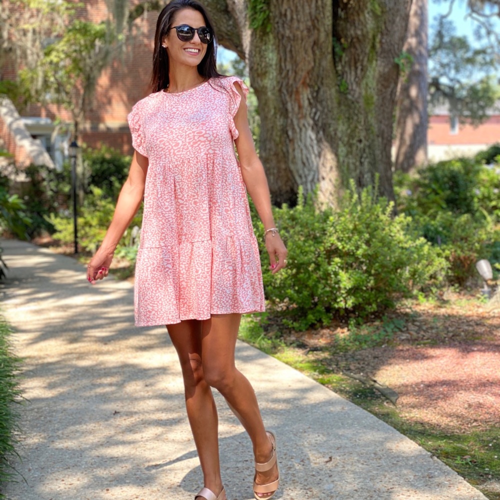 Peachy Animal Print Dress